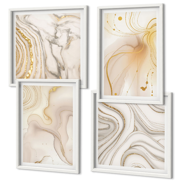 Set van posters met lijst Subtiele abstracte patronen