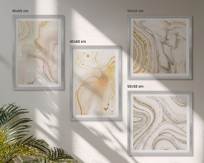 Set van posters met lijst Subtiele abstracte patronen