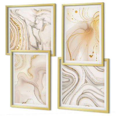 Set van posters met lijst Subtiele abstracte patronen