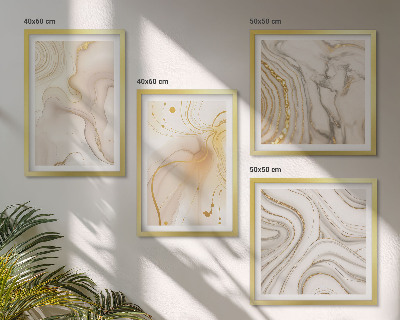 Set van posters met lijst Subtiele abstracte patronen