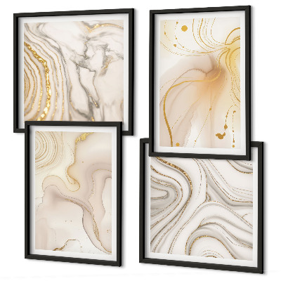 Set van posters met lijst Subtiele abstracte patronen