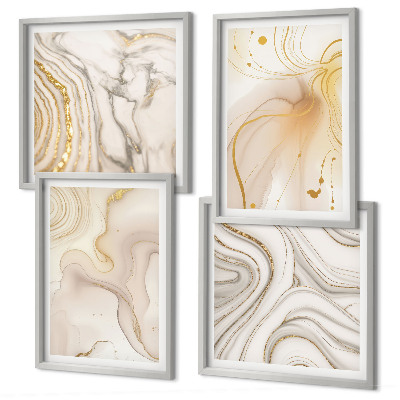 Set van posters met lijst Subtiele abstracte patronen