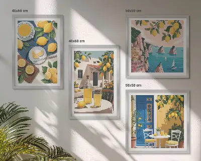Terraszonlimonade meerluik in lijst