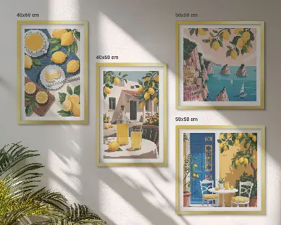 Terraszonlimonade meerluik in lijst
