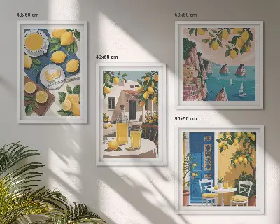 Terraszonlimonade meerluik in lijst