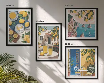 Terraszonlimonade meerluik in lijst