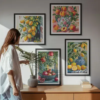 Fruitcomposities meerluik in lijst