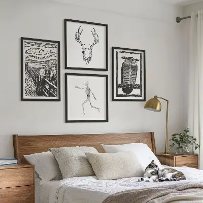 Inspiratie Schreeuw Schedel Uil meerluik in lijst