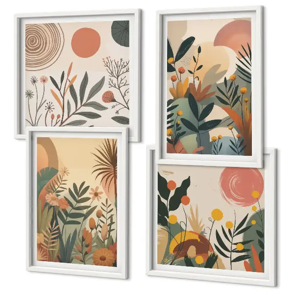 Meerluik in lijst Plantmotieven in kleuren