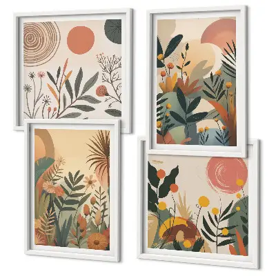 Meerluik in lijst Plantmotieven in kleuren