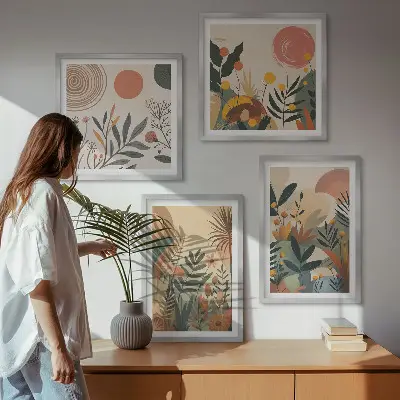 Meerluik in lijst Plantmotieven in kleuren