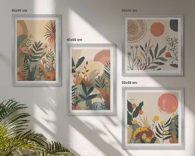 Meerluik in lijst Plantmotieven in kleuren