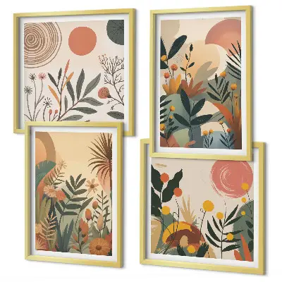 Meerluik in lijst Plantmotieven in kleuren
