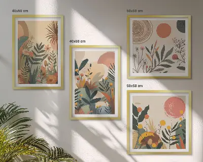Meerluik in lijst Plantmotieven in kleuren