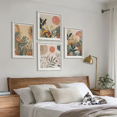 Meerluik in lijst Plantmotieven in kleuren
