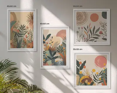 Meerluik in lijst Plantmotieven in kleuren
