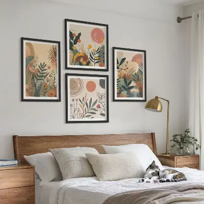 Meerluik in lijst Plantmotieven in kleuren