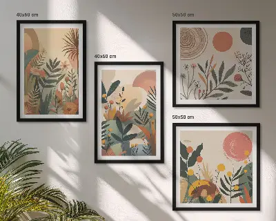 Meerluik in lijst Plantmotieven in kleuren