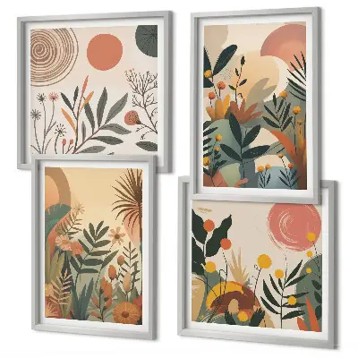 Meerluik in lijst Plantmotieven in kleuren