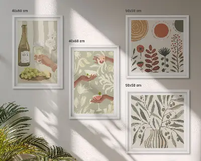 Rustieke cocktails met olijfbloesem meerluik in lijst