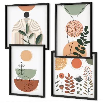 Meerluik in lijst Abstracte plantvormen
