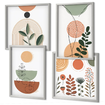 Meerluik in lijst Abstracte plantvormen