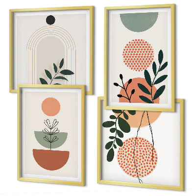 Set van posters met lijst Moderne plantmotieven
