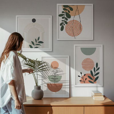Set van posters met lijst Moderne plantmotieven