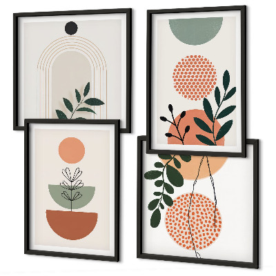 Set van posters met lijst Moderne plantmotieven