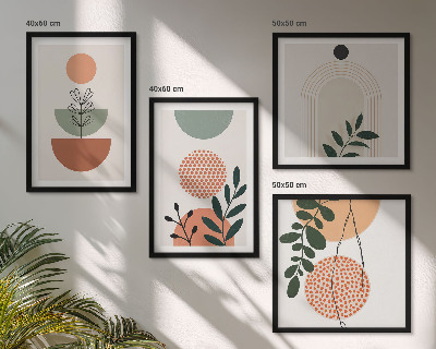 Set van posters met lijst Moderne plantmotieven