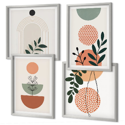 Set van posters met lijst Moderne plantmotieven