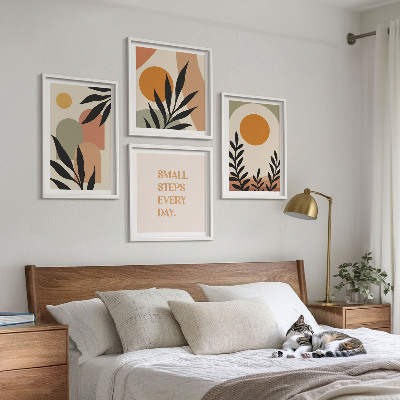 Meerluik in lijst Abstracte plantmotieven