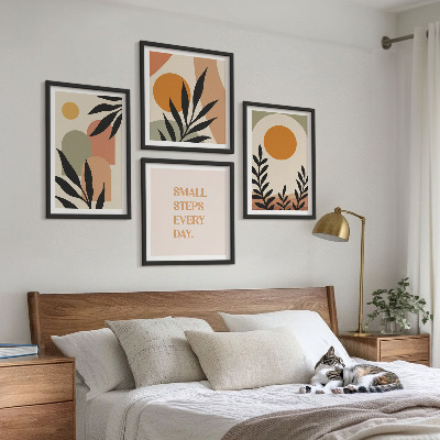 Meerluik in lijst Abstracte plantmotieven