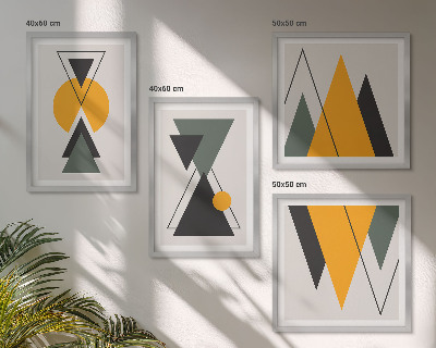 Meerluik in lijst Abstracte geometrische vormen