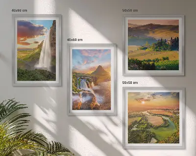 Italiaanse zonsondergangen meerluik in lijst