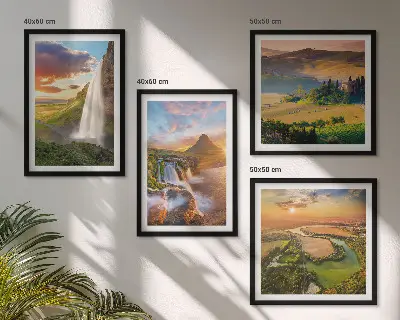 Italiaanse zonsondergangen meerluik in lijst