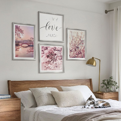 Set van posters met lijst Bloemenbrug Levensinspiratie