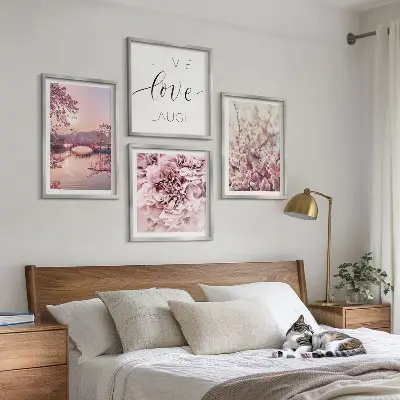 Bloemenbrug Levensinspiratie set van posters met lijst