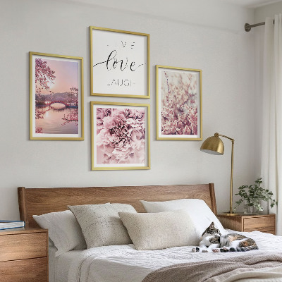 Set van posters met lijst Bloemenbrug Levensinspiratie