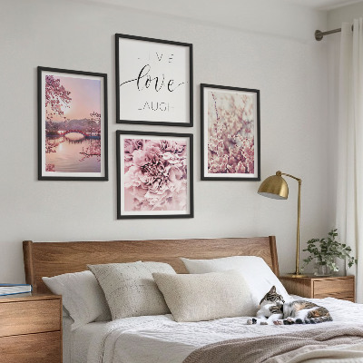 Set van posters met lijst Bloemenbrug Levensinspiratie