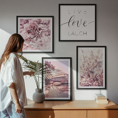 Set van posters met lijst Bloemenbrug Levensinspiratie