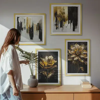 Meerluik in lijst Stijlvolle moderne bloemen
