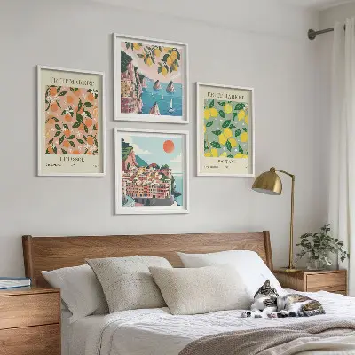 Posters met lijst set van Citrusvruchten uit de Italiaanse tropen