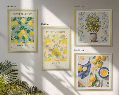 Citrusvruchten Italië meerluik in lijst