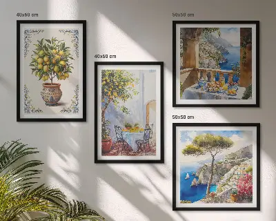 Tafel van de zeecitroenboom meerluik in lijst