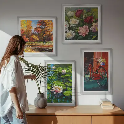 Set van posters met lijst Herfstkleuren Lelievijver set van posters met lijst