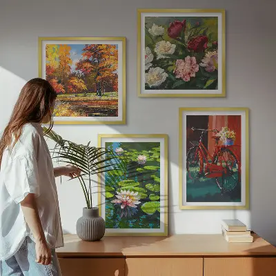 Set van posters met lijst Herfstkleuren Lelievijver set van posters met lijst
