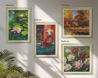 Set van posters met lijst Herfstkleuren Lelievijver set van posters met lijst