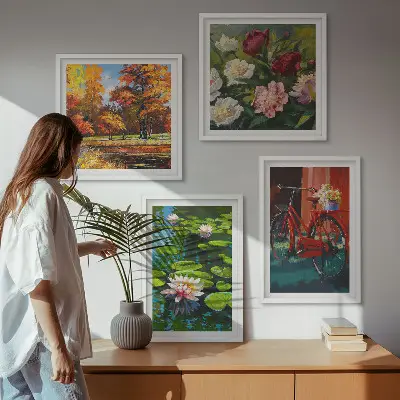 Set van posters met lijst Herfstkleuren Lelievijver set van posters met lijst