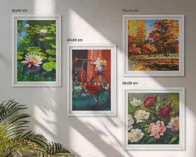 Set van posters met lijst Herfstkleuren Lelievijver set van posters met lijst